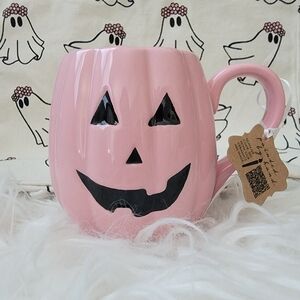 🎃 NWT Lang Pink Pumpkin Halloween Coffee Mug 🎃